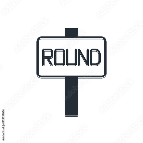 Black Boxing ring board icon isolated on white background. Vector