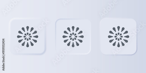 Grey Firework icon isolated on grey background. Concept of fun party. Explosive pyrotechnic symbol. Set icons in square buttons. Vector