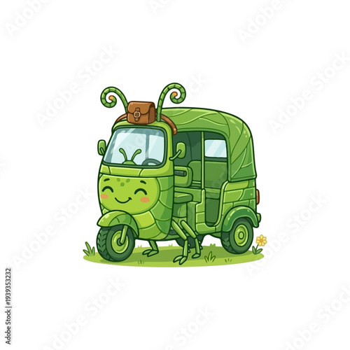 green rikshaw cartoon