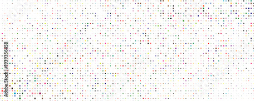Abstract mesh rectangle halftone gradient texture. Vanishing polka dot background. Repeating dots gradation