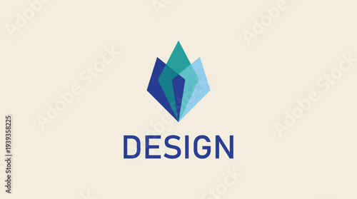 This image presents a geometric abstraction in blue tones representing structure, creativity, and modernity, suitable for design applications and branding purposes.
