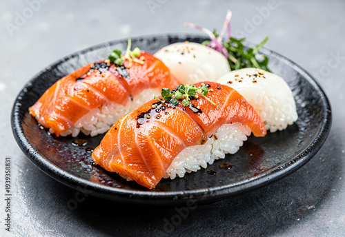 Obraz na płótnie sushi with salmon