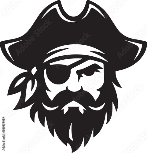 Pirate face vector illustration