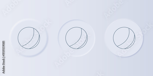 Grey Beach ball icon isolated on grey background. Children toy. Set icons in square buttons. Vector