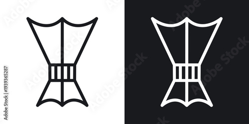 Islamic incense icon set in black and white stroke lines