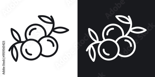Juniper icon set in black and white stroke lines