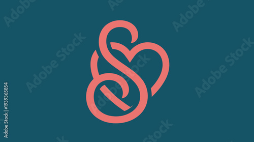 This logo features an elegant intertwining of letters and heart shapes, symbolizing love, connection, and creativity, designed with a contemporary aesthetic and simplicity in mind.