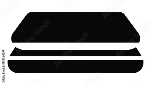 Oven baking stone icon used for baking bread or pizza on white background