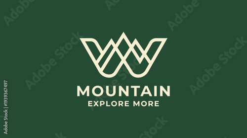 This logo features a minimalist mountain design, symbolizing adventure and exploration, ideal for outdoor or travel brands seeking a contemporary aesthetic.