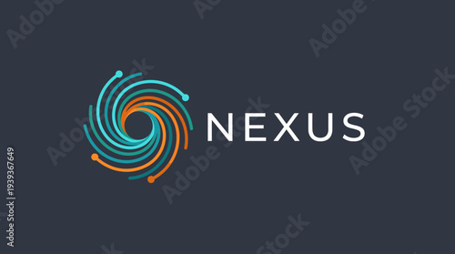 The Nexus image showcases a vibrant swirl, symbolizing connectivity and collaboration, making it ideal for tech or networking contexts and innovative branding.