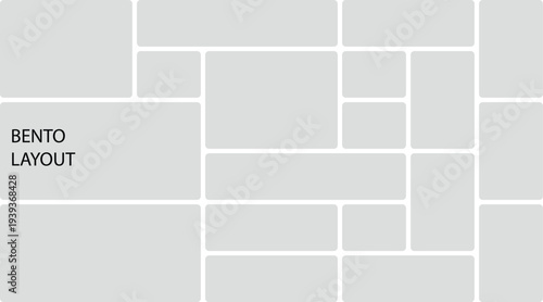 Modern bento box layout grid design template vector illustration flat design scalable graphic