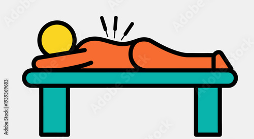 Person receiving massage therapy on a massage table.