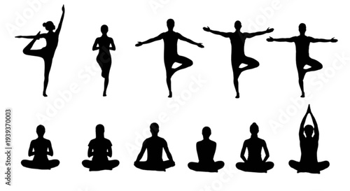 Yoga poses for balance and meditation
