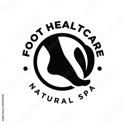Foot Healthcare Natural Spa Logo Design for Wellness and Beauty Business