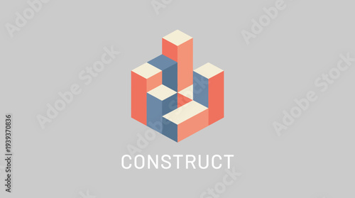 An artistic representation of cubic structures creates a captivating visual interplay, symbolizing creativity, innovation, and the essence of building in modern design.