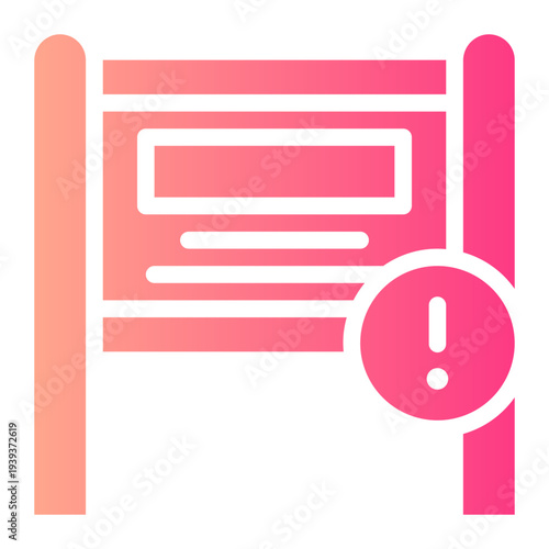 warning gradient icon