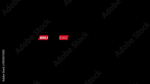 breaking news lower third. animation 4k