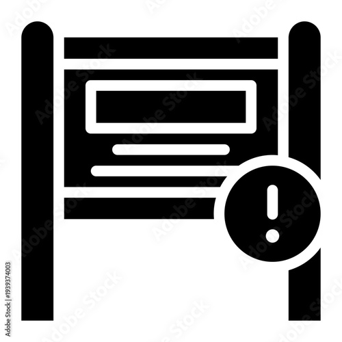 warning glyph icon