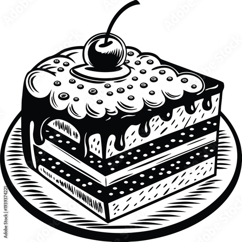 chocolate cake with cherry