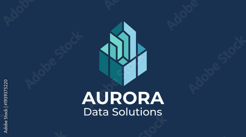 This logo features a geometric design representing the concept of data and solutions, ideal for branding in technology or consulting firms emphasizing innovation and reliability.