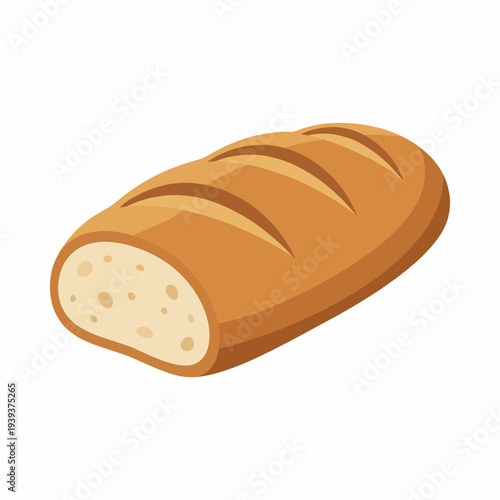 This image showcases a fresh loaf of golden bread, highlighting its crusty exterior and soft interior, perfect for meals and gatherings, evoking comfort and warmth.