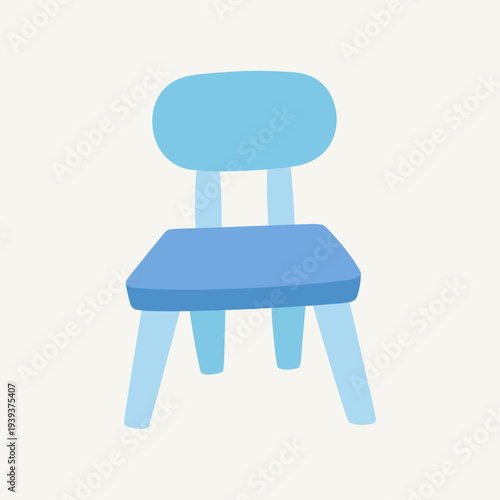 A focus on a simple, blue chair emphasizing modern design principles, representing minimalism and functionality in furniture that adds style to any space.