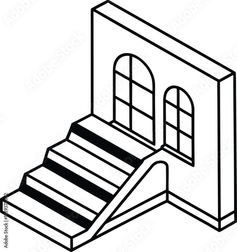 vector illustration of a modern house