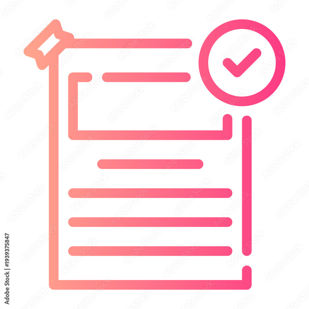 Fototapeta premium check gradient icon