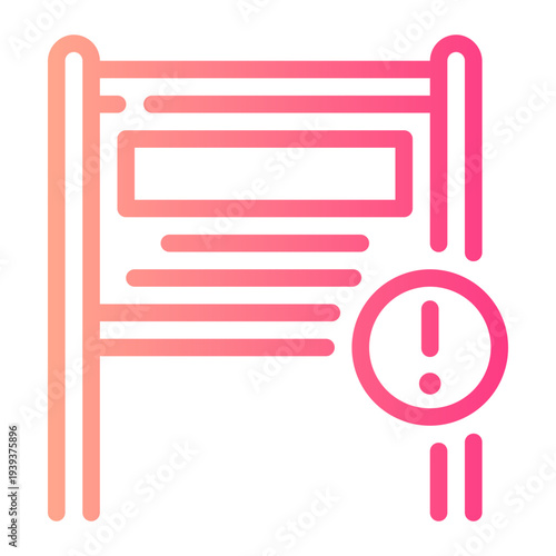 warning gradient icon