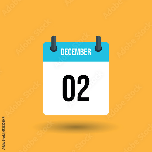 December 2 calendar page date number 2 1