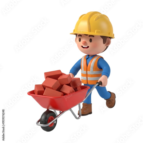 worker with a wheelbarrow