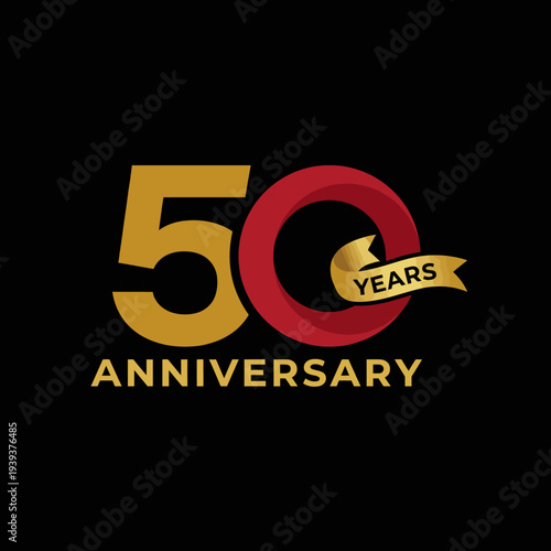 A striking graphic celebrating fifty years of achievement with a bold number design, emphasizing longevity and commemorative events, perfect for anniversaries and milestones.