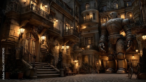 Wallpaper Mural Halloween golem in calm courtyard Torontodigital.ca