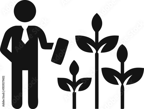 Professional Overseeing Multiple Growing Plants for Agricultural Business and Sustainable Development