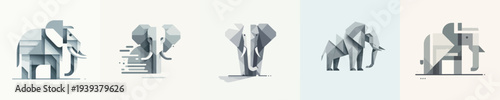 vector silhouette of a elephant
