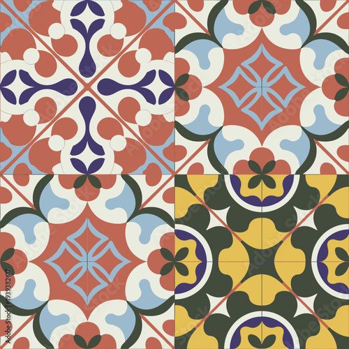 vector illustration hires Collection of High-Resolution Abstract Seamless ornament Patterns with Diverse Designs and Textures