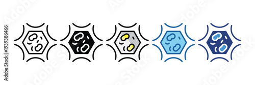 Plant Cell  Icon Set Multiple Style Collection