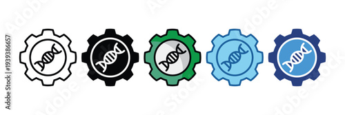 Genetic Engineering  Icon Set Multiple Style Collection