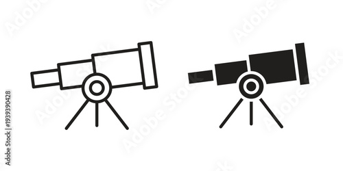 Telescope icons for website design and development, app development. EPS10