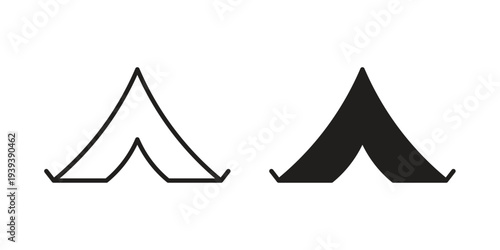Tent icons for website design and development, app development. EPS10