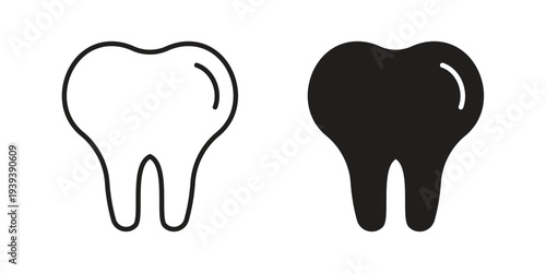 Tooth icons for website design and development, app development. EPS10