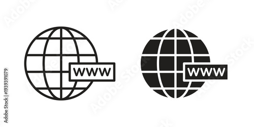 Website globe icons for website design and development, app development. EPS10