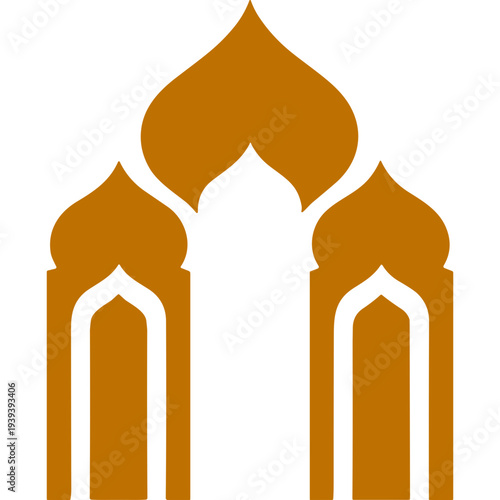 Golden Arch Silhouette: A captivating golden silhouette of an arch, representing the grandeur of an architectural marvel. The warm tone evokes a sense of history, culture, and majestic allure.