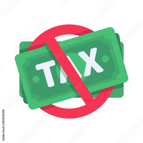 This graphic represents tax avoidance with a striking visual of cash crossed out, highlighting the concept of financial freedom and intentional money management strategies.