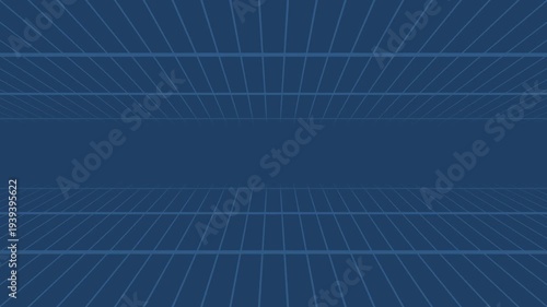 Blue Digital Technology Grid Background with Perspective for Cyber Security, Data Science, and Future Tech Presentation Templates