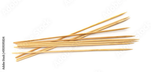 Wooden bamboo skewers for barbecue.