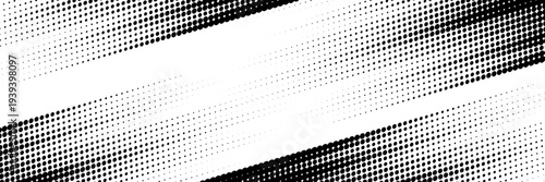 Black and White Halftone Dotted Pattern Background Gradient Vector Illustration for Comic Pop Art Style Abstract Retro Design Element for Print and Web.