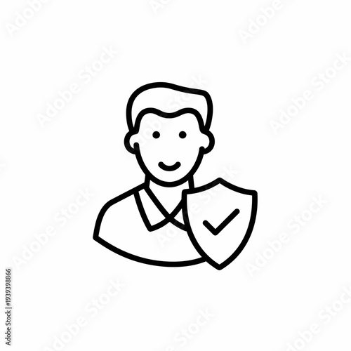 Professional Security Services Logo Design with Guard Silhouette and Padlock Symbol for Protection Safety and Surveillance Business Branding Identity Concept