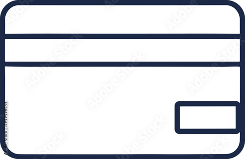 PrintCredit card payment icon, digital banking finance transaction concept with secure online payment technology vector line illustration