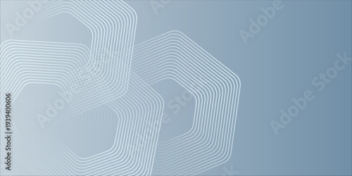 Abstract hexagon lines on gray background. Geometric stripe line art design for poster